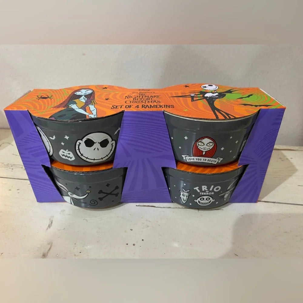 Disney Nightmare Before Christmas Ramekin Boxed Set of 4 - Brand New